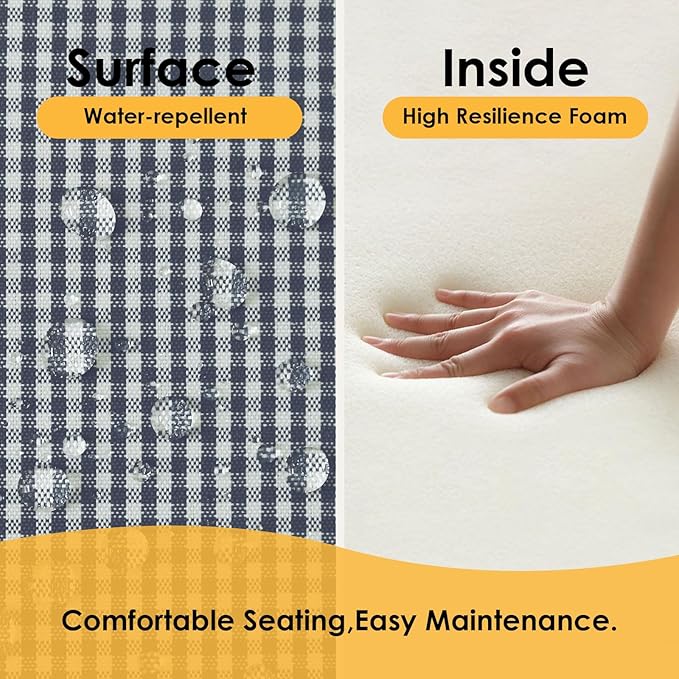 Outdoor Square Corner Seat Cushion, 18.5"x16"x3", Non Slip Seat Cushion Pads - Image 3