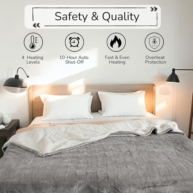 Electric Heated Blanket King Size 90"x100" - Image 3