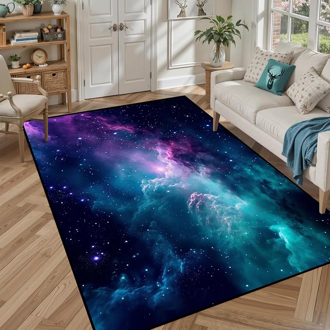 6' x 9' Galaxy Area Rug Bedroom Living Room - Image 6