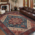 Tangsoo Oriental Red Rug 5x7 Washable Area Rugs by Tangsoo