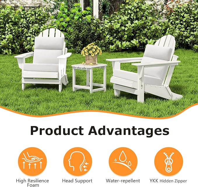 Outdoor Separate High Back Chair Cushion Seat Pads, Rocking Chairs - Image 2