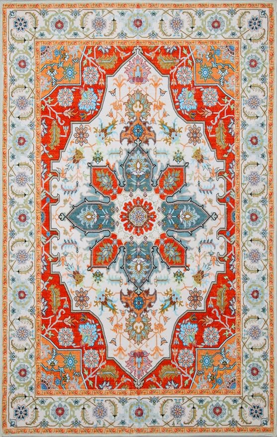 WILLSUN Washable Area Rugs, 9x12 Non-Slip Boho Large Area Rugs - Image 7