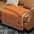 EP Mode Reversible Fringed Mulberry Silk Throw Blanket by EPMode