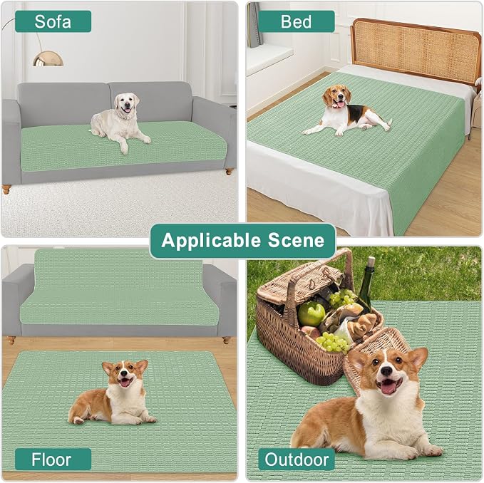 Foxdecor Couch Covers for Sofa, Chaise Cover Sofa Seat Covers, Anti-Slip Dog - Image 4
