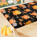 Smiry Plastic Thanksgiving Tablecloth, Pumpkin Waterproof Elastic Fitted Table by Smiry