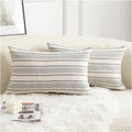 Decorative Boho Lumbar Throw Pillow Covers, Farmhouse Textured Pillow Case by Cethom