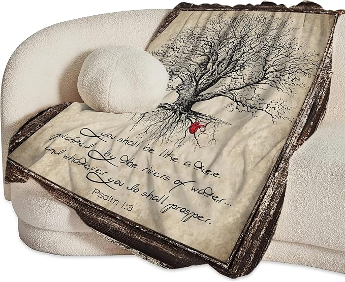 Christian Bible Tree of Life Throw Blanket - Image 6
