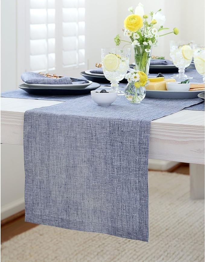 Solino Home Linen Table Runner 144 Inches Long by SolinoHome