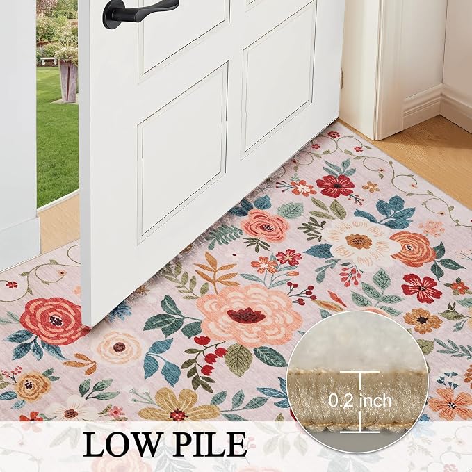 DUKINO 9x12 Area Rug, Floral Rugs - Image 5