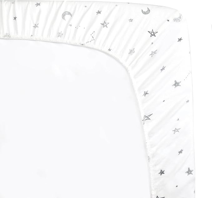 American Baby Company 15" x 33" Fitted Bassinet Sheet, Printed 100% Natural - Image 5