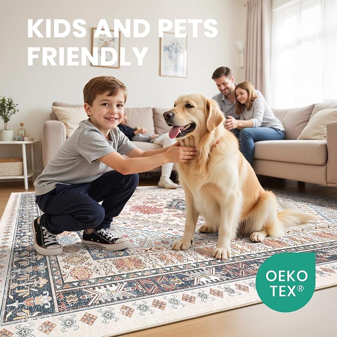 zesthome 6x9 Area Rug, Super Soft Washable Rugs - Image 5