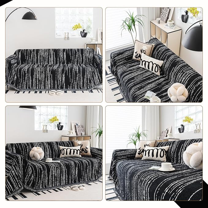 Chenille Couch Cover Pet Friendly, Sofa Cover Washable, Reversible Sofa - Image 2