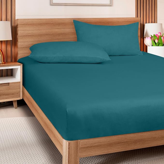 ROYALE LINENS 300 Thread Count 100% Long Staple Combed Cotton Fitted Sheet Full - Image 8