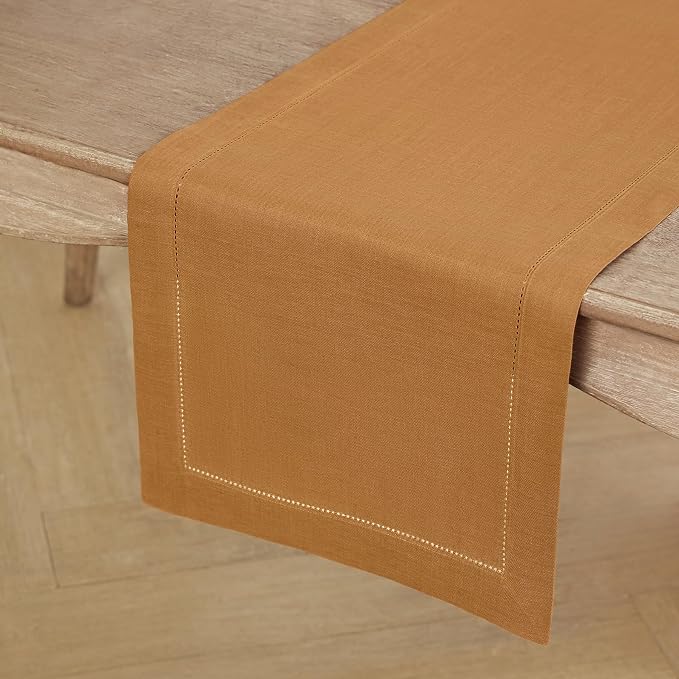 Solino Home Linen Brown Sugar Table Runner 90 Inches Long - Image 2