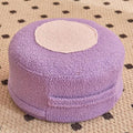 Round Pouf Ottoman Foot Rest, Stuffed Floor Pouf Foot Stool by Unknown