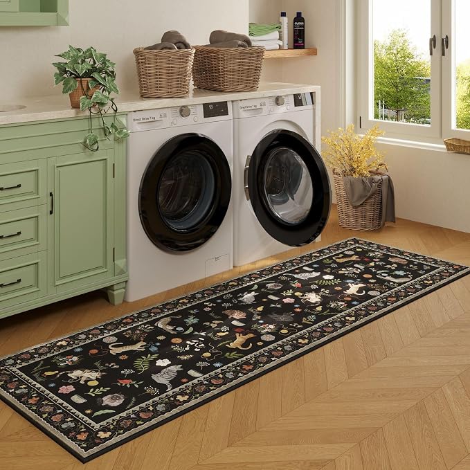 Rugcomf Runner Rug for Kitchen Non Slip 2'6''x8' Washable Rugs - Image 4