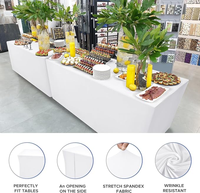 Nasitos White Fitted Table Covers - Image 3