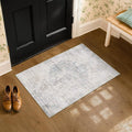 Blue and Gray 2x3 Washable Rug for Entryway Indoor, Kitchen Floor Waterproof by HazoHaus