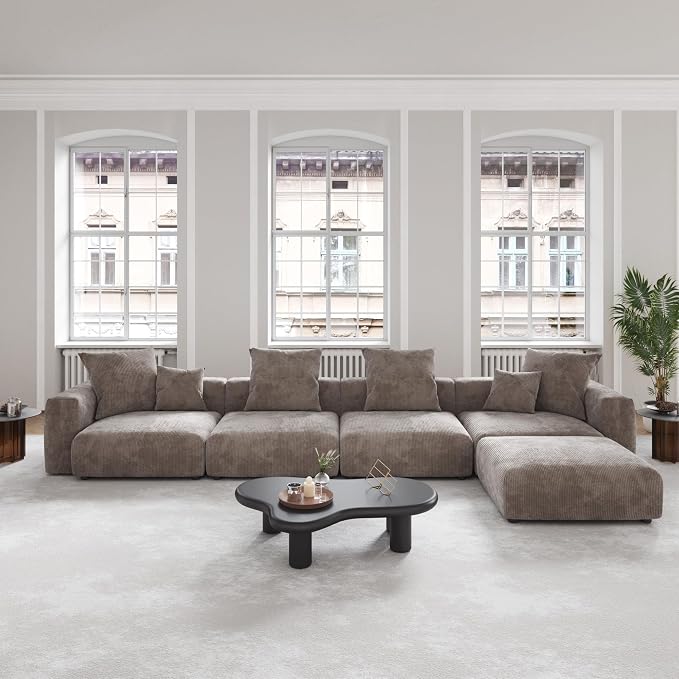 JACH 181" Oversized Modular Sectional Sofa, Deep 4-Seats Sectional Couch - Image 6