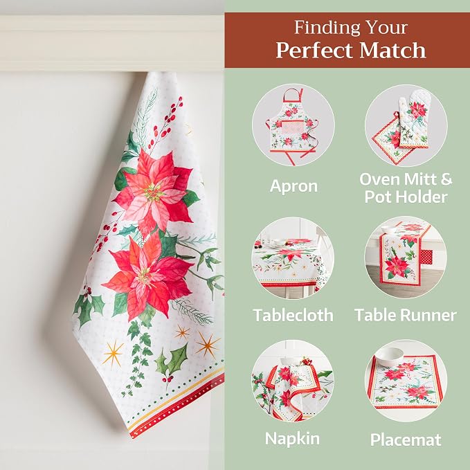 Maison d' Hermine Kitchen Towels Set of 3 100% Cotton 20" x 27.5" Reusable - Image 6