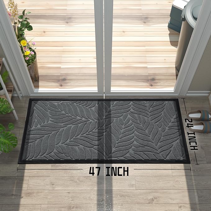 Yimobra 47x24 Large Door Mat Outdoor Indoor, All-Season Waterproof Door Mat - Image 2