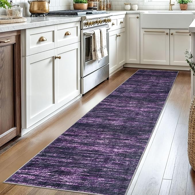 2x8 Modern Abstract Runner Rug for Hallways, Non-Shedding Washable Rug for - Image 2