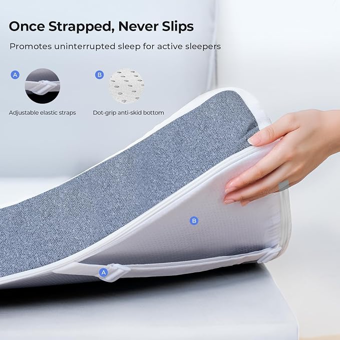 Cooling Mattress Topper Full Size 4 Inch, Cooling Gel & Bamboo Charcoal Memory - Image 8