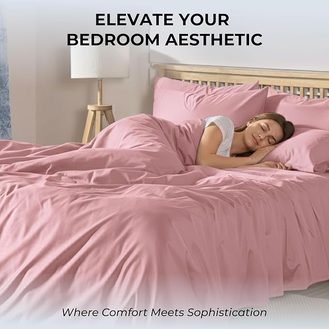 100% Natural Cotton Bed Sheets | 500 TC Single-Ply Sateen Weave Twin Sheets Set - Image 6