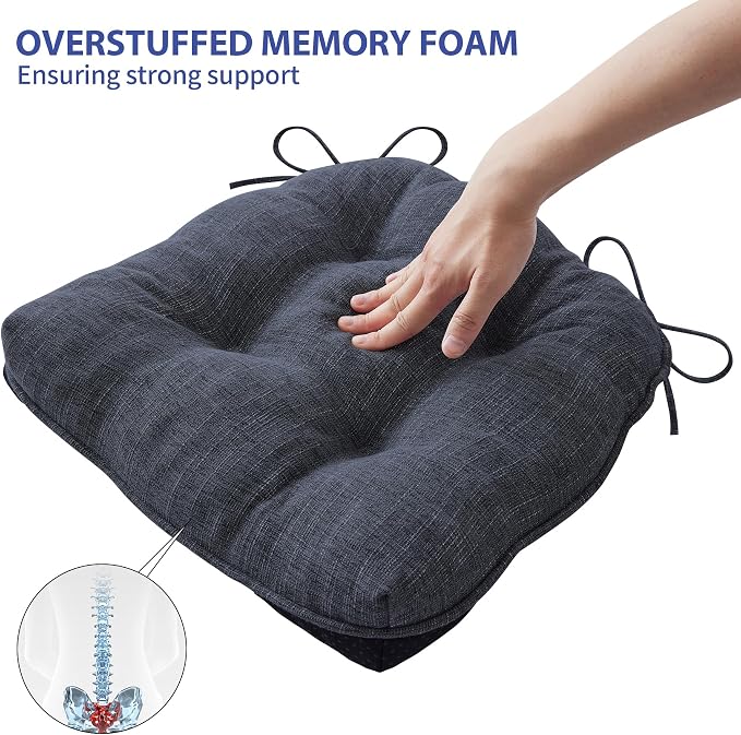 Chair Cushions for Dining Chairs Set of 4, Kitchen Chair Cushions, Chair Pads - Image 4