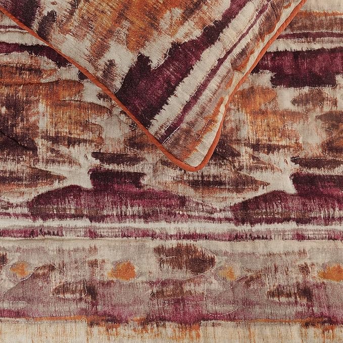 The HomeCentric King Queen Twin Pink & Orange Designer Twin 53"x18" Bed Runner - Image 3