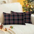 AQOTHES Pack of 2 Christmas Plaid Decorative Throw Pillow Covers Scottish by AQOTHES