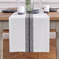 Solino Home Stripe Linen Table Runner 108 Inches Long by SolinoHome