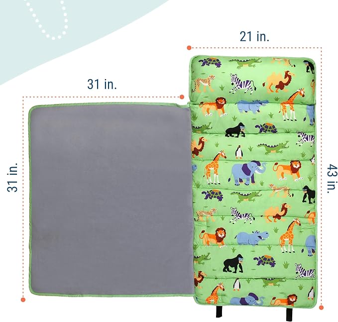 Wildkin 43-inch Kids Nap Mat – Soft Microfiber Toddler Sleeping Mat - Image 4