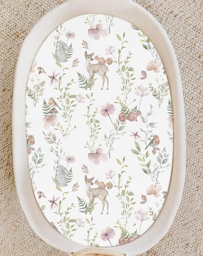 Bassinet Sheets for Baby Girls Boys 2 Pack, Fitted Baby Mattress Sheet for - Image 7