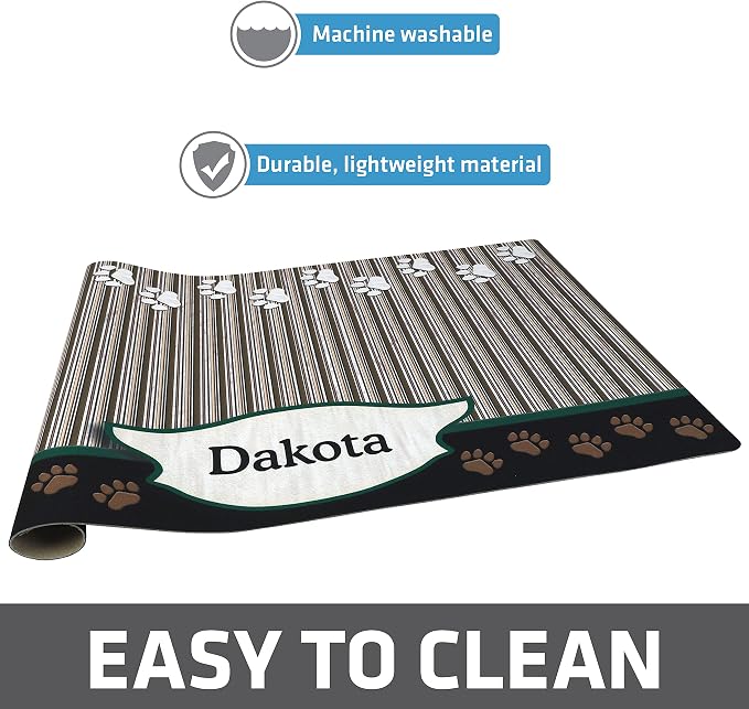 Drymate Personalized Pet Bowl Placemat, Custom Dog & Cat Food Feeding Mat - Image 4