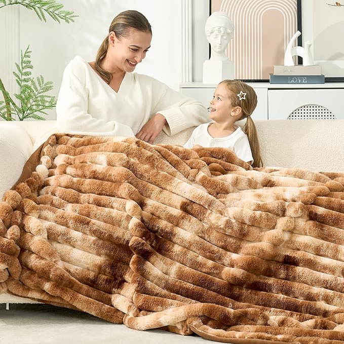 Cozy Bliss Faux Fur Throw Blanket by CozyBliss