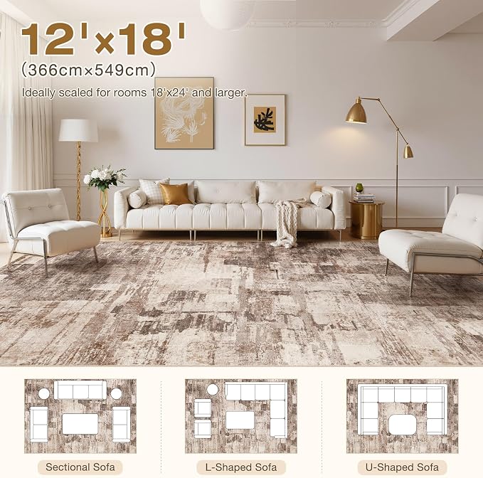 Abstract Living Room Rug 12x18 - Image 2