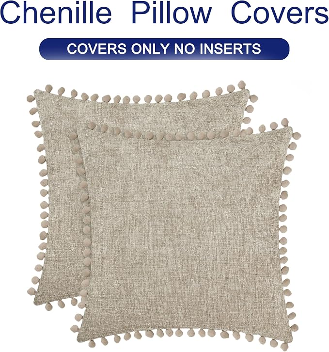 CaliTime Throw Pillow Covers Decorative 18 X 18 Inches Pack of 2 Cozy Solid - Image 6