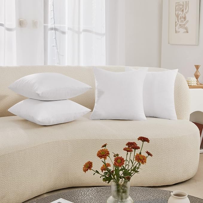 Deconovo Decorative Throw Pillow Covers（Covers ONLY, No Inserts）- Set of 4 Soft - Image 2