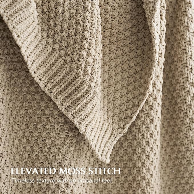 EVERGRACEHOME Chunky Chenille Knit Throw Blanket - Image 3