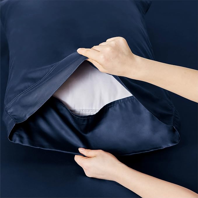 Bedsure Full Size Bed Sheets, Cooling Sheets, Rayon Derived from Bamboo - Image 5