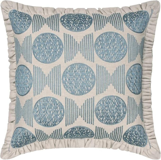 The HomeCentric King/Queen/Twin Blue Decorative Bed Runner Twin 53"x18" Bed - Image 6
