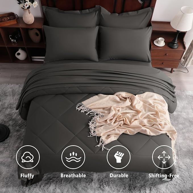 NTBAY Queen Comforter Set with Sheets, 7 Pieces Soft and Breathable Queen - Image 2