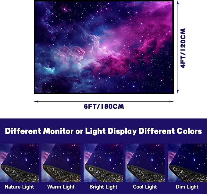 Purple Galaxy Rug Space Rugs Colorful Throw Rug Non-Slip Sun and Cloud Carpet - Image 2