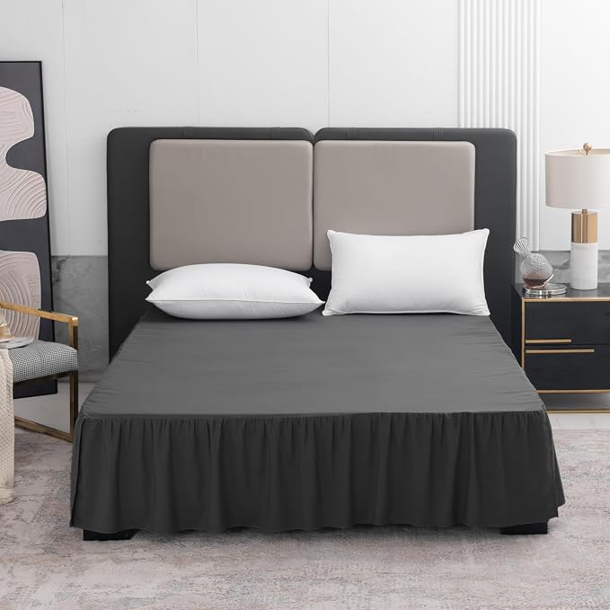 TSUTOMI Bed Skirt King Size Ruffled Bed Skirt - Image 5