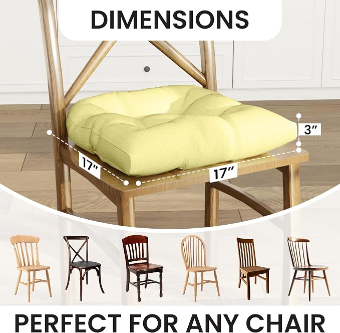 Klear Vu Gripper Overstuffed Universal Non-Slip Dining Chair Cushions - Image 3