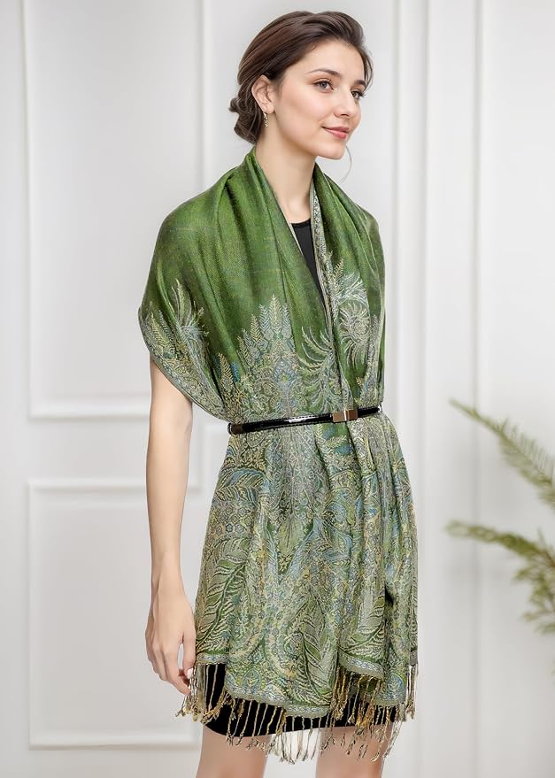 Achillea Big Paisley Pashmina Shawl Wrap - Image 5