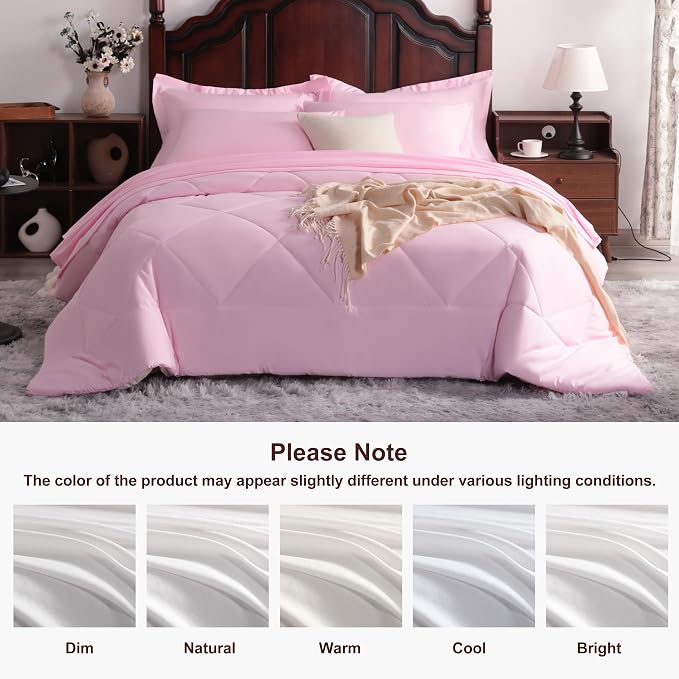 NTBAY King Comforter Set with Sheets, 7 Pieces Soft and Breathable King Bedding - Image 8