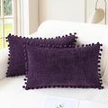 CaliTime Throw Pillow Covers Decorative 20 X 12 Inches Pack of 2 Cozy Solid by CaliTime