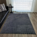 GLORY RUGS Area Rugs Bubble Soft Faux Rabbit Fur Rug 5x7 Polar Gray Plush by GLORYRUGS